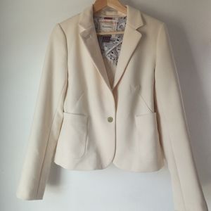 Anthro Cartonnier Cream Women's Blazer
